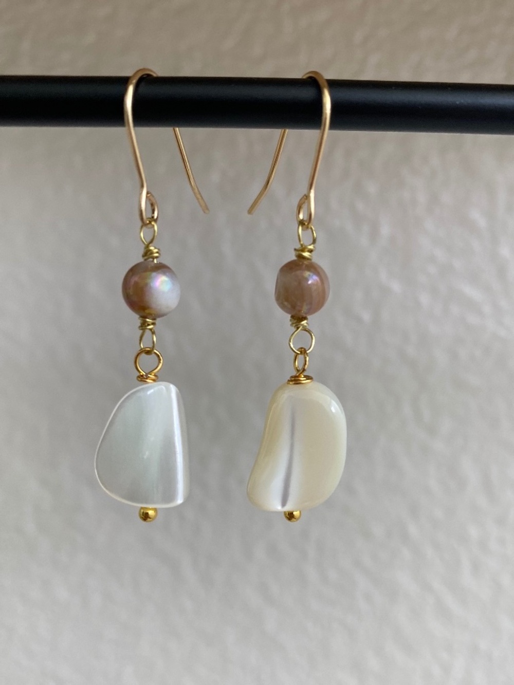 Handmade Genuine Japanese Mother of Pearl Earrings